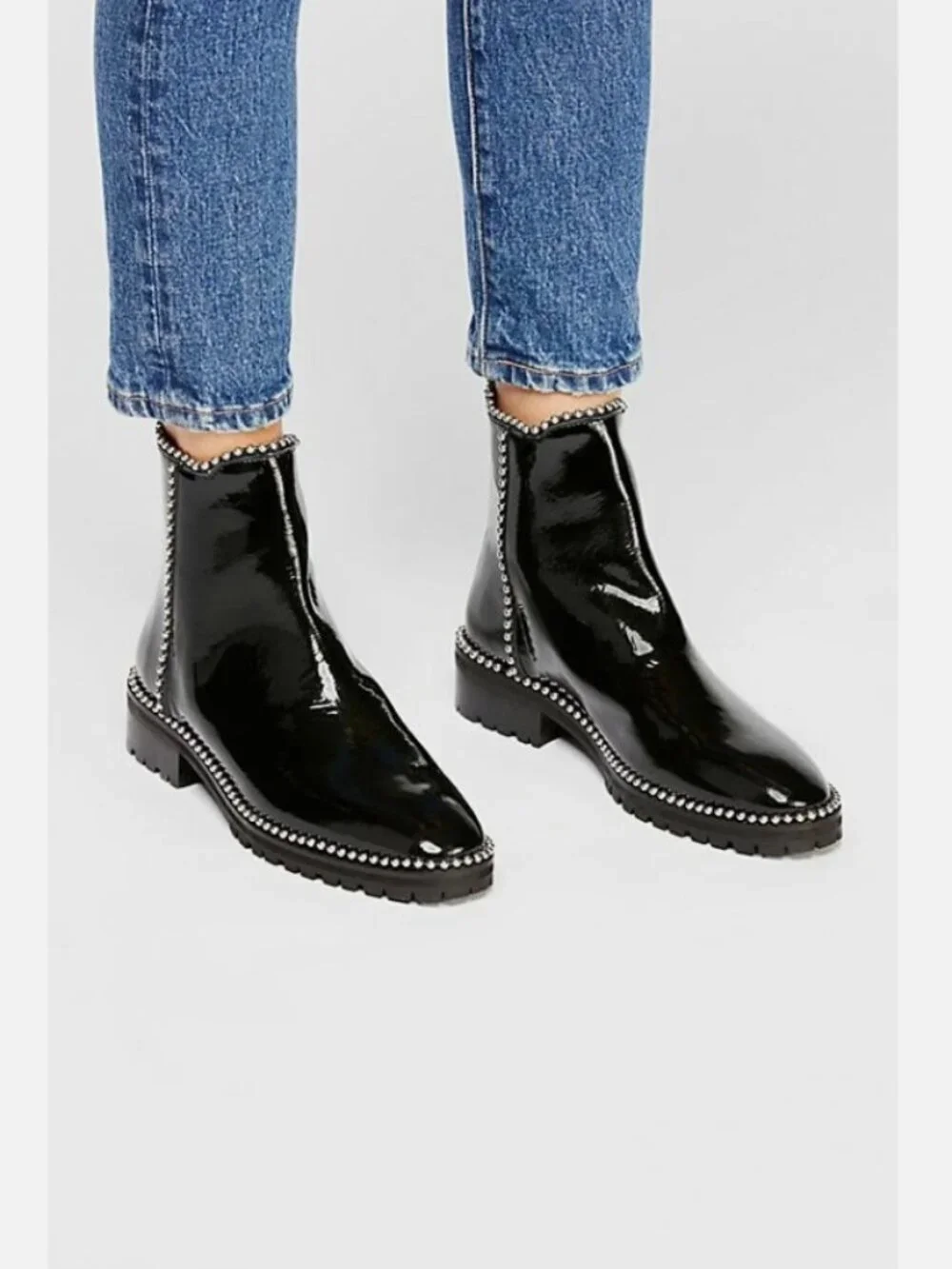 New Free People + Heiress Ball and Chain Ankle Boots size 6 MSRP: $128 Leather